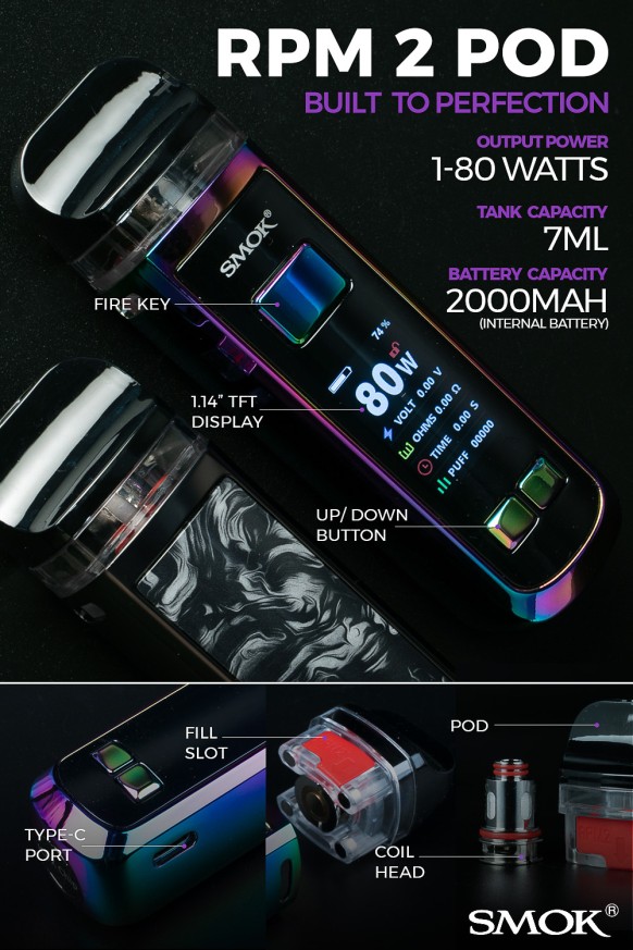 SMOK RPM 2- 80W Pod Kit 2000mAh