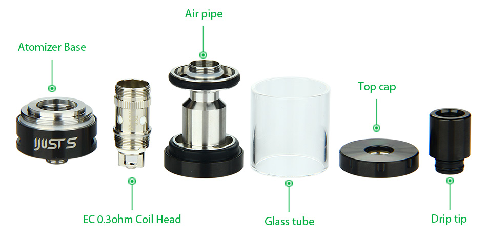 Eleaf iJust S Atomizer - 4ml, Black