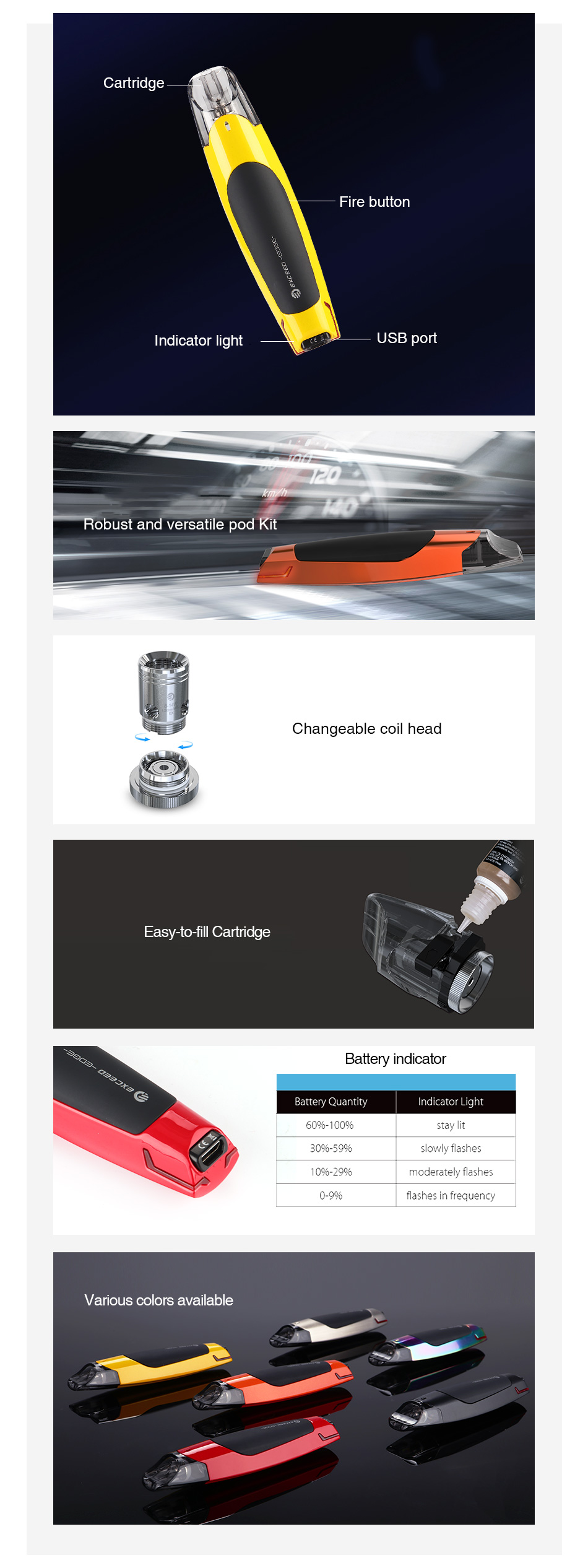 Joyetech Exceed Edge Starter Kit 650mAh