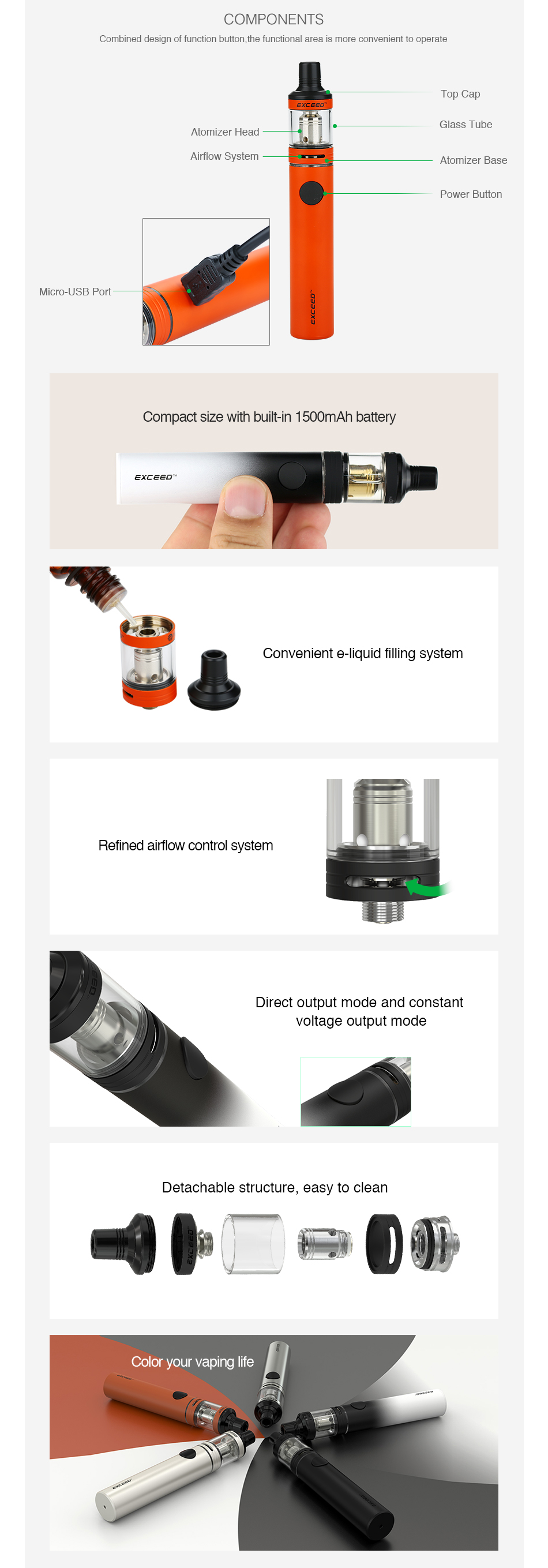 Joyetech Exceed D19 Starter Kit 1500mAh