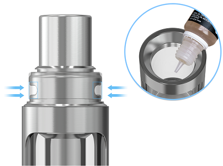 Airflow control and top refill system