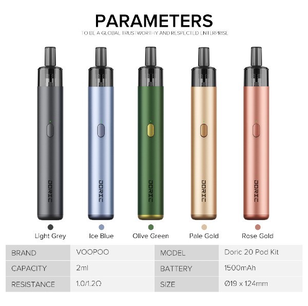 Voopoo Doric 20 POD Kit - электронная сигарета. Купить Doric 20 POD Kit by Voopoo - Москва